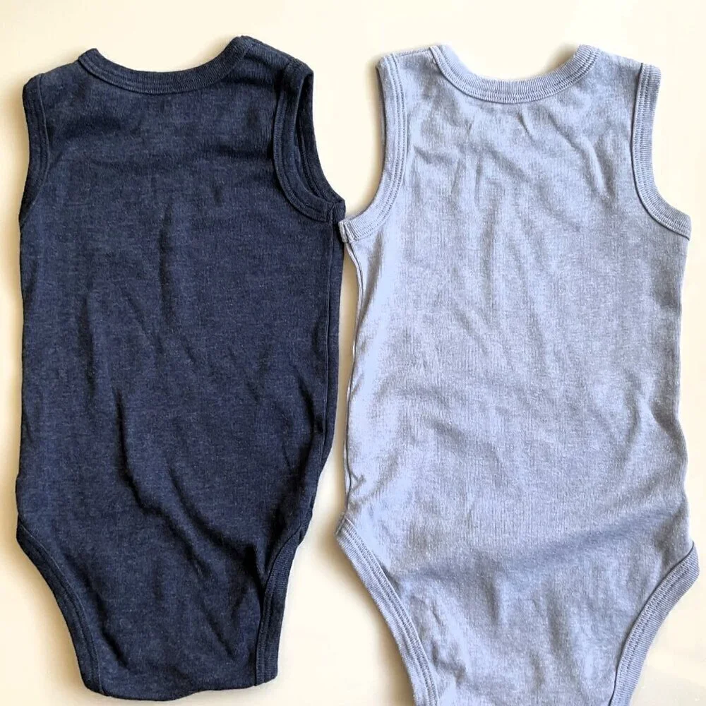 Calvin Klein Jeans Baby Boys Sleeveless Bodysuit Bundle 18M